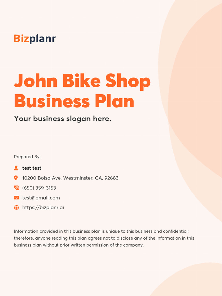 John Bike Shop Business Plan | PDF