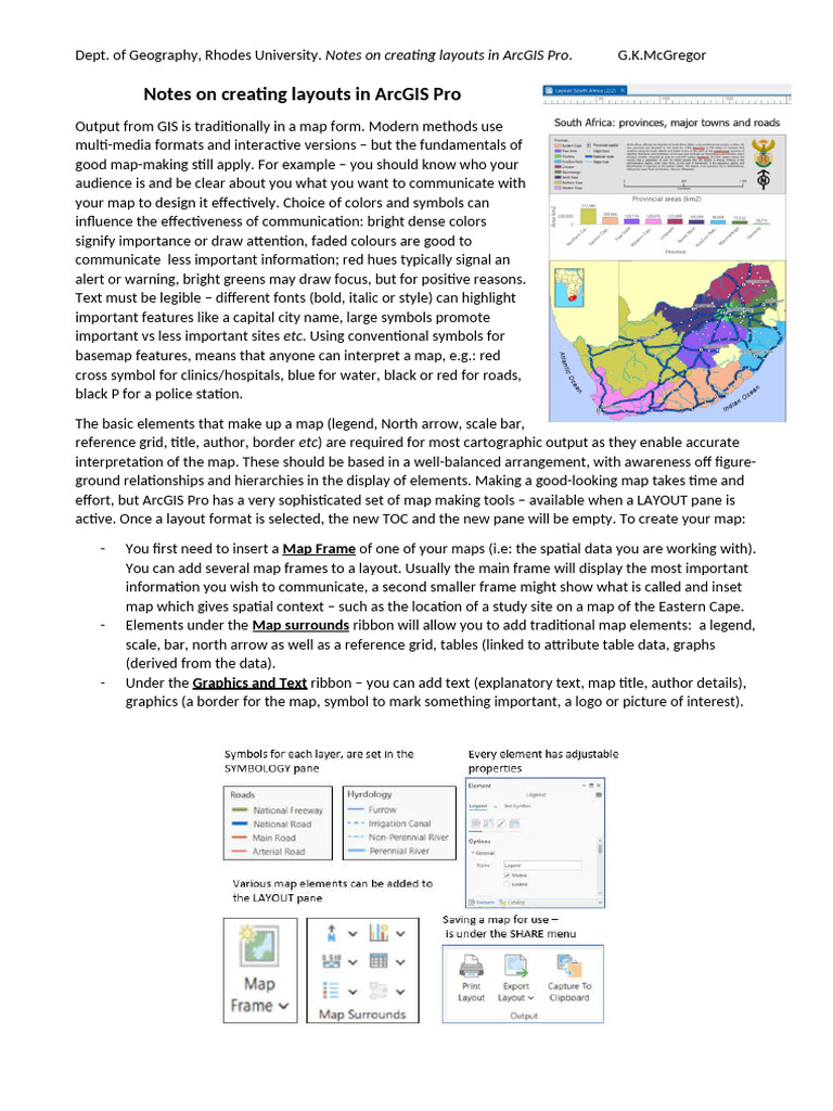 Notes Creating A Layout | PDF | Map | Page Layout