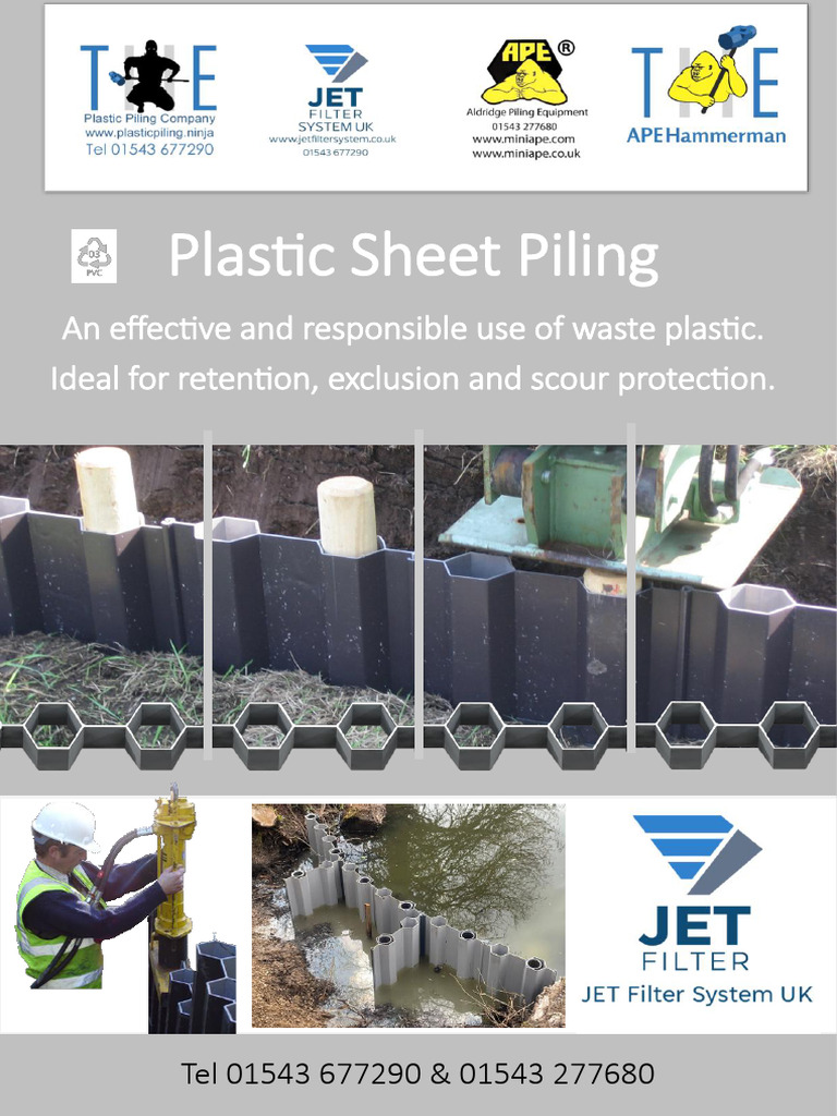 00 0 The Plastic Piling Range of Plastic Sheet Piling 2025 STD | PDF