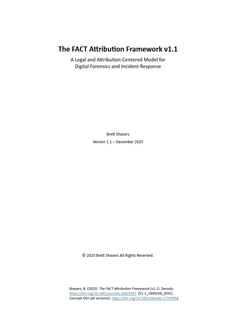 FACT Attribution Framework v1.1 | PDF