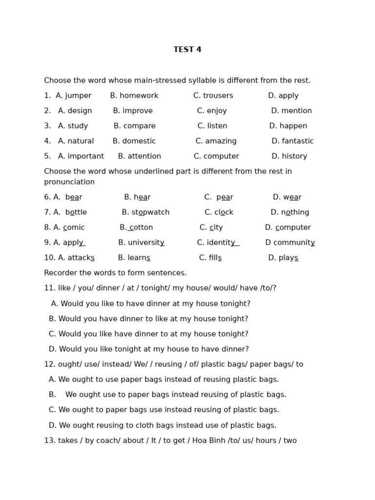 Test 4 | PDF