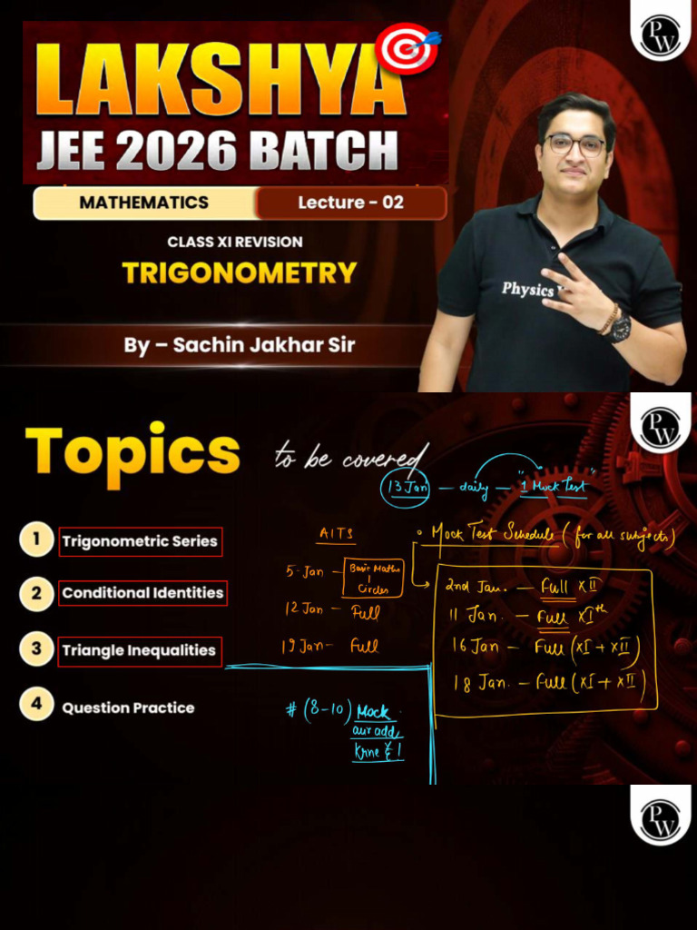Trigonometry 02 - Class Notes | PDF