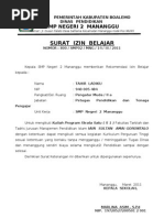 SURAT REKOMENDASI SEKOLAH