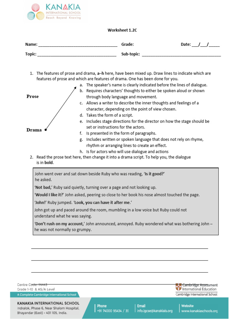 Worksheet 1.2C | PDF