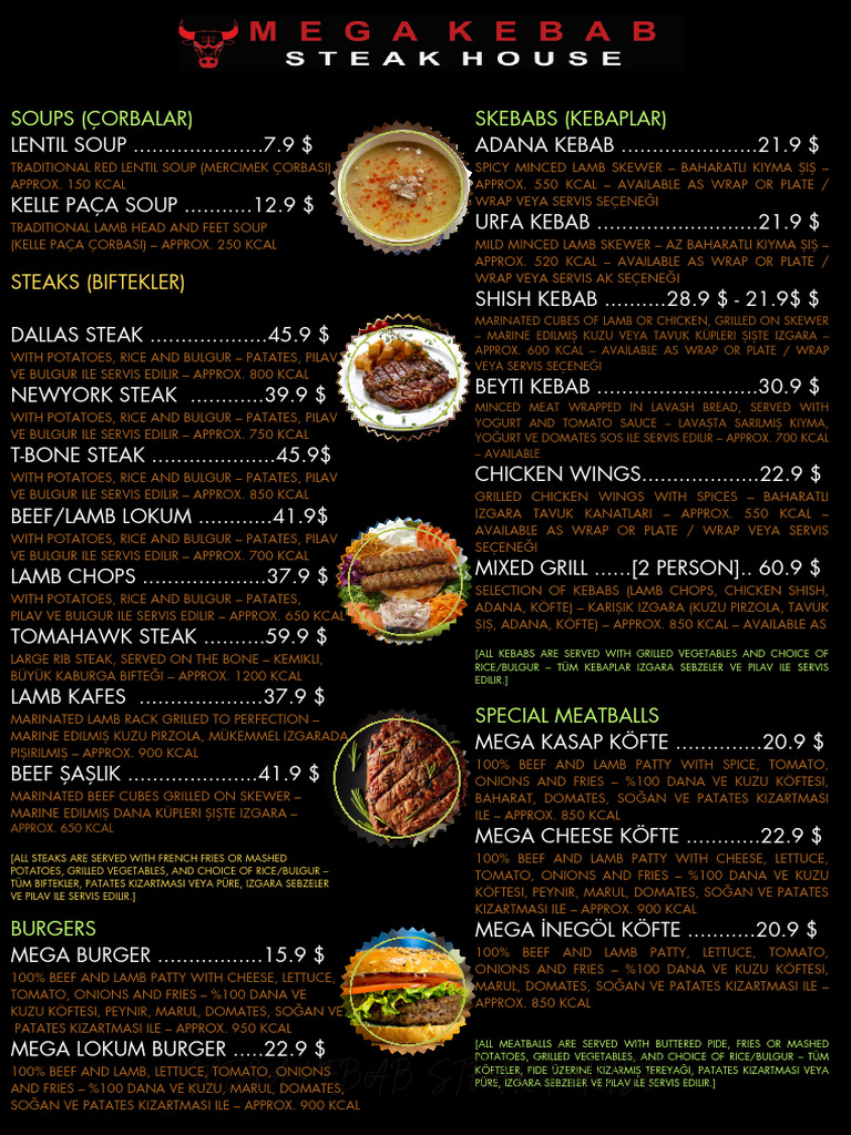 Mega Kebab Menu 3 | PDF