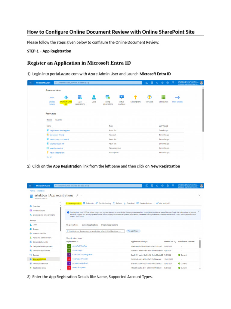 How To Configure Online Document Review With Online SharePoint Site | PDF