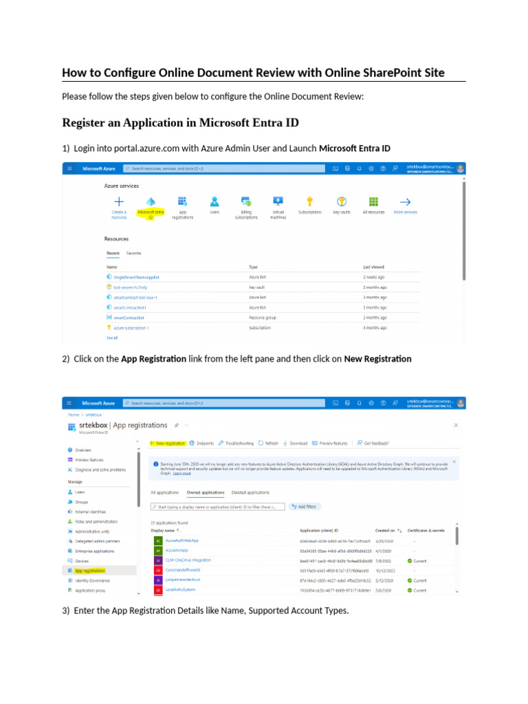 How To Configure Online Document Review With Online SharePoint Site | PDF