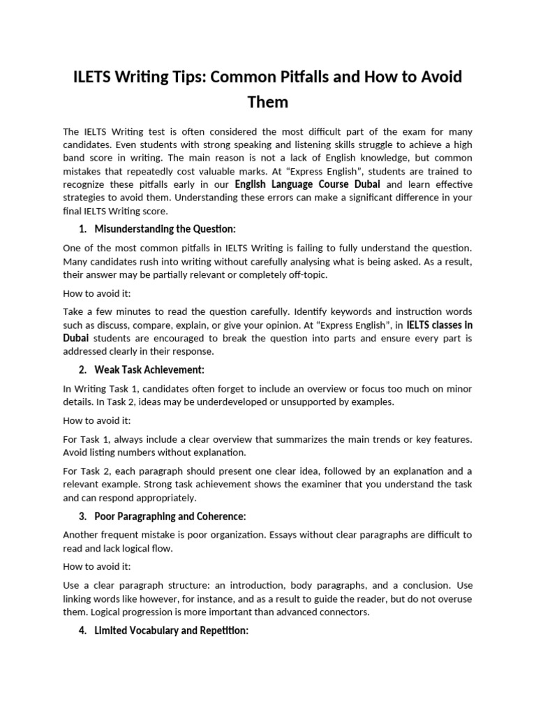 ILETS Writing Tips | PDF