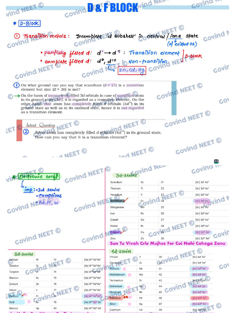 D and F Block | PDF