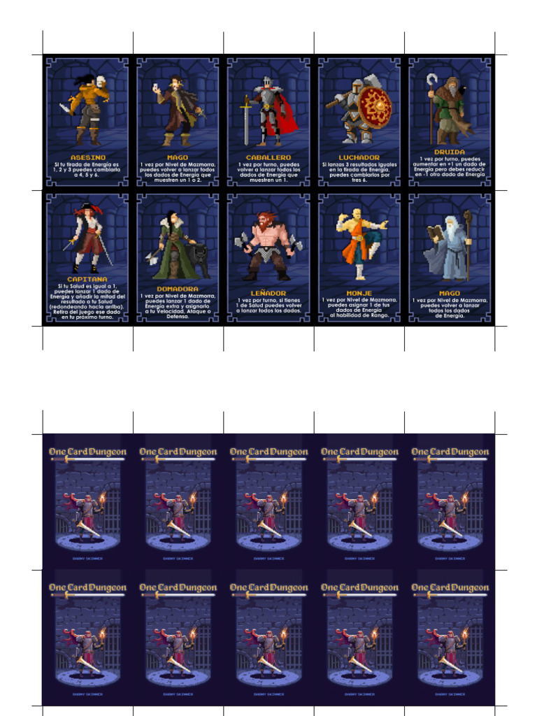Clases One Card Dungeon | PDF