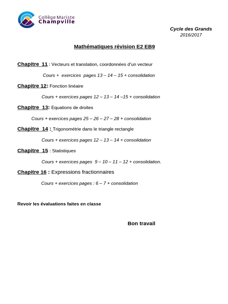 Maths 3eme | PDF