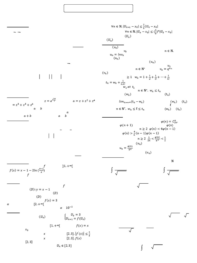 Prepa Bac C Mathematique | PDF