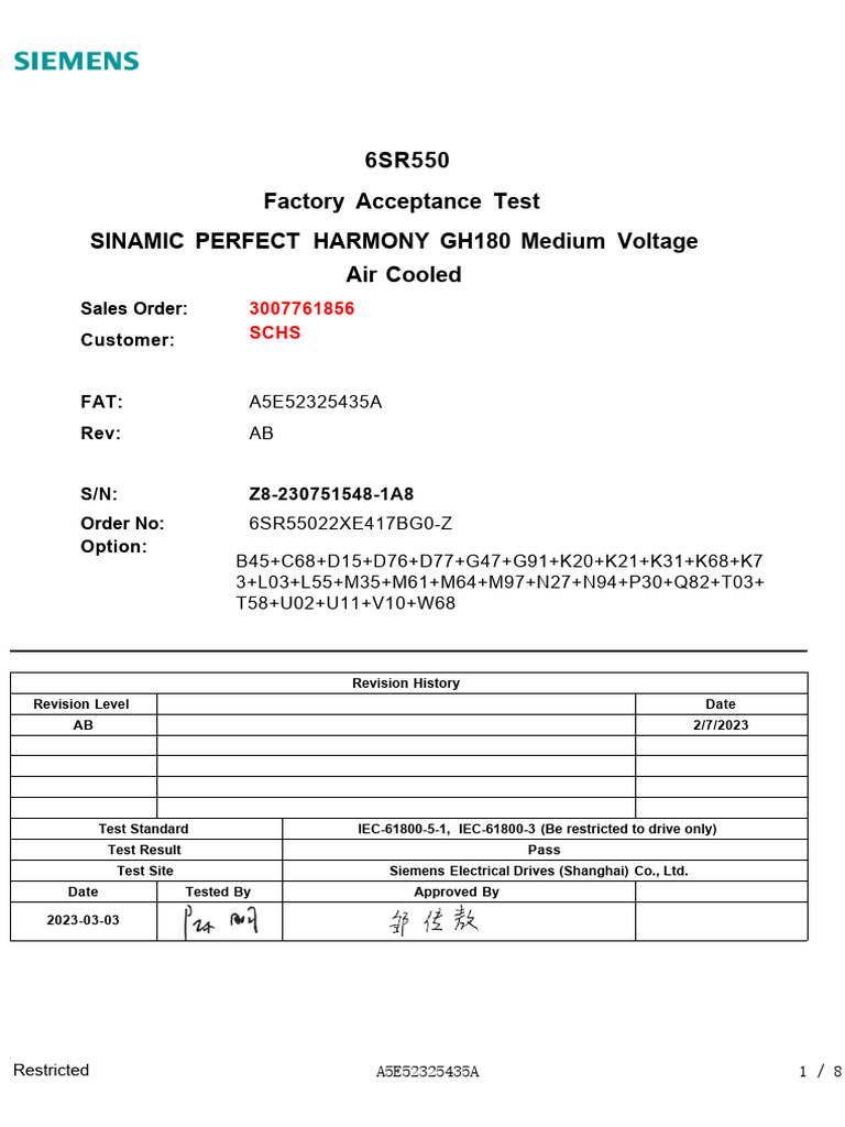 Factory Acceptance Test | PDF