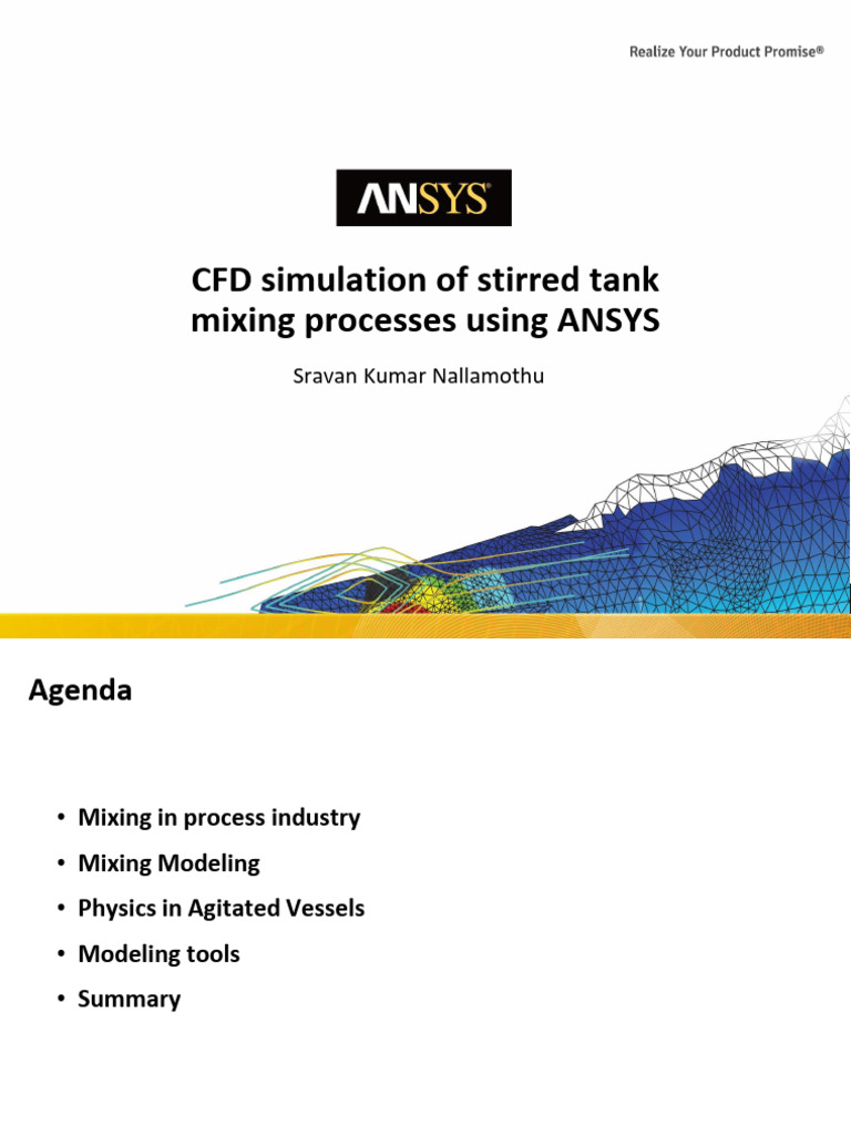 CFD Simulations of Stirred Tank Mixing Processes | PDF