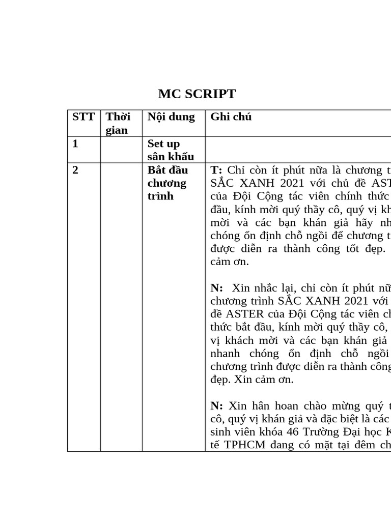 MC Script 2 | PDF