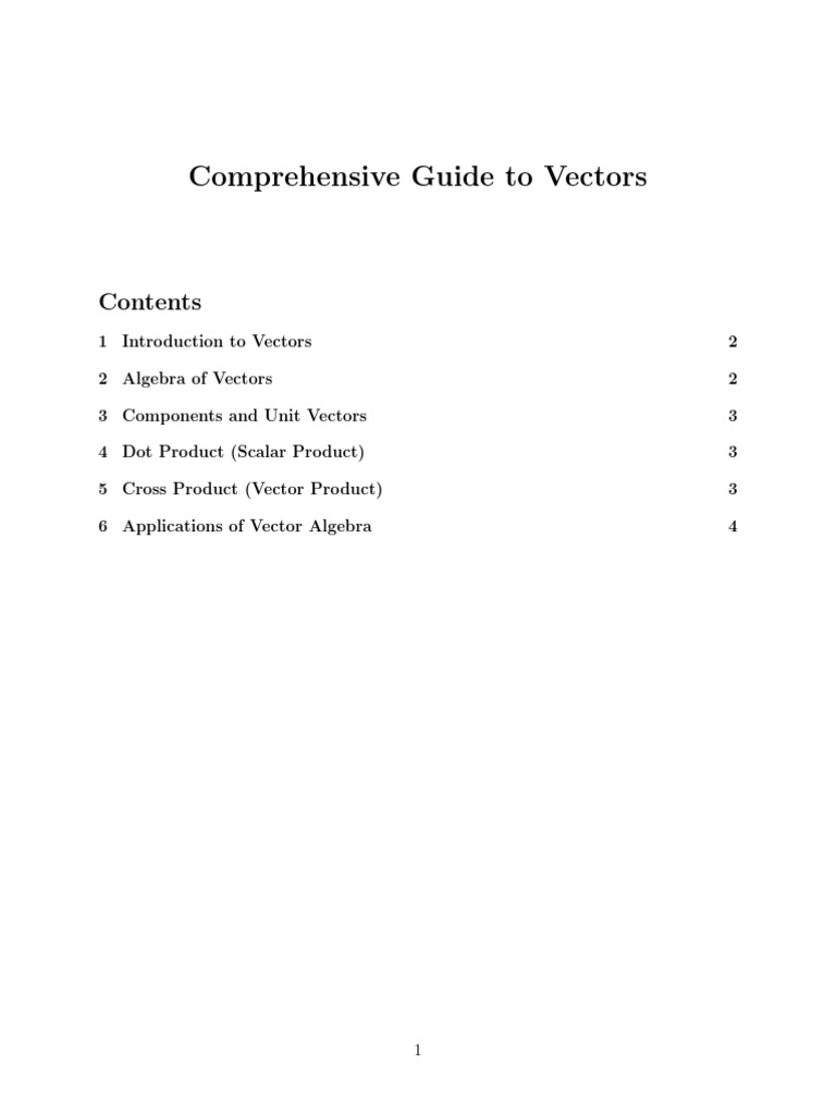 Vectors | PDF
