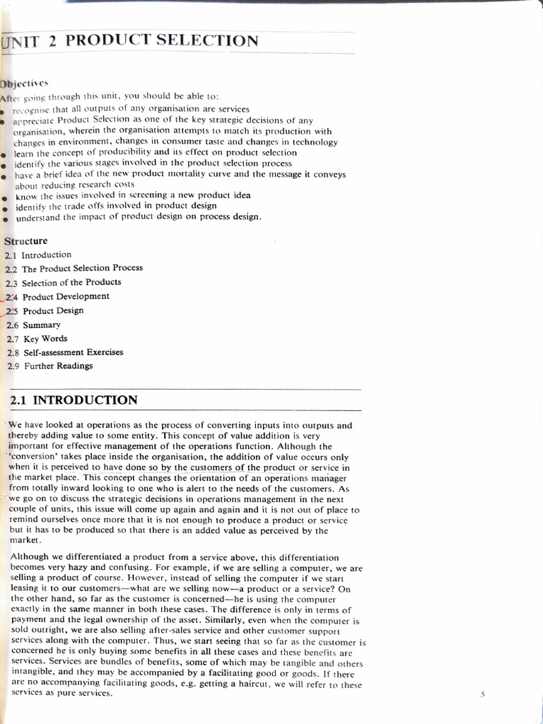 Product and Process Selection | PDF