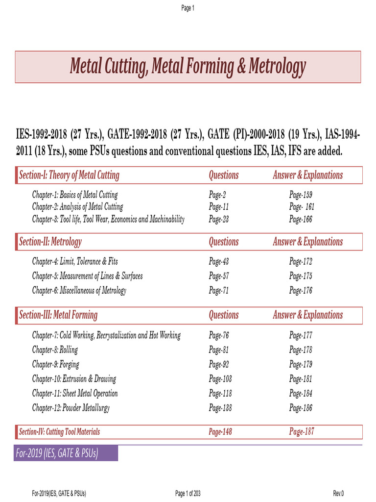 2019 Metal Cutting Metal Forming Metrology | PDF