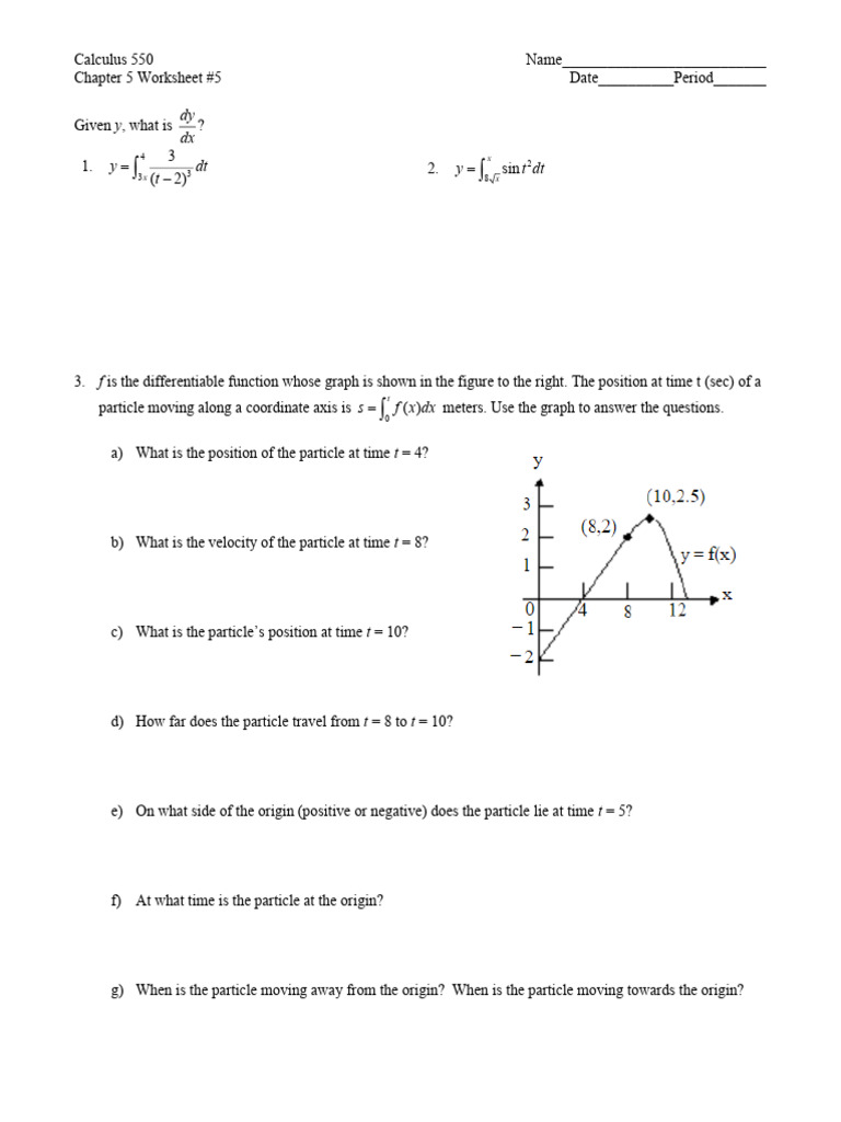 Chapter 5 Worksheet #5 | PDF