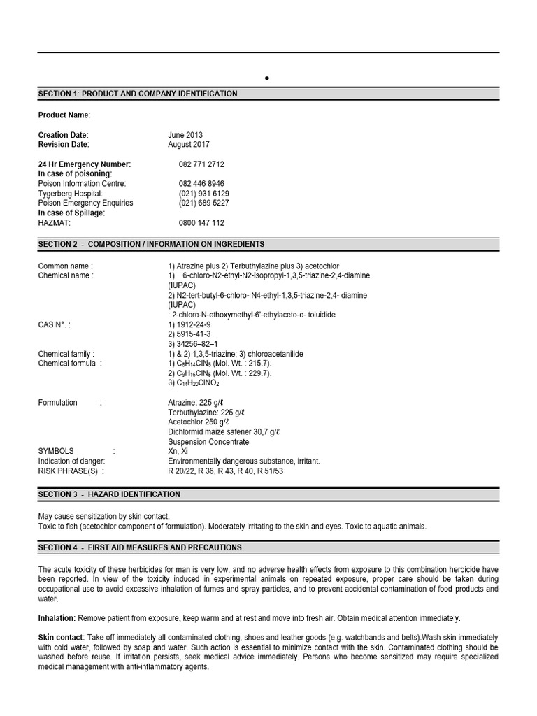 Scorpion 700 SC MSDS | PDF