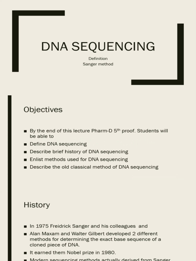DNA Sequencing | PDF
