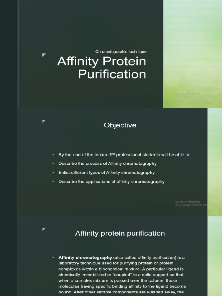 Affinity Protein Purification | PDF