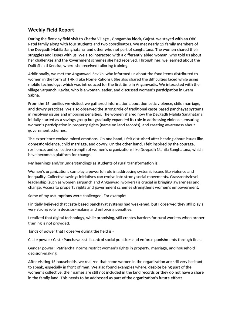 Weekly Report | PDF
