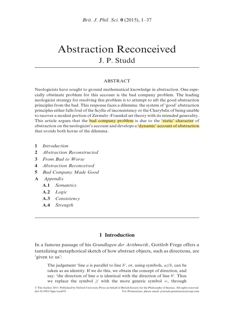 Studd - Abstraction Reconceived | PDF