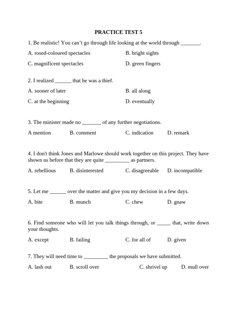 Practice Test 5-6 | PDF