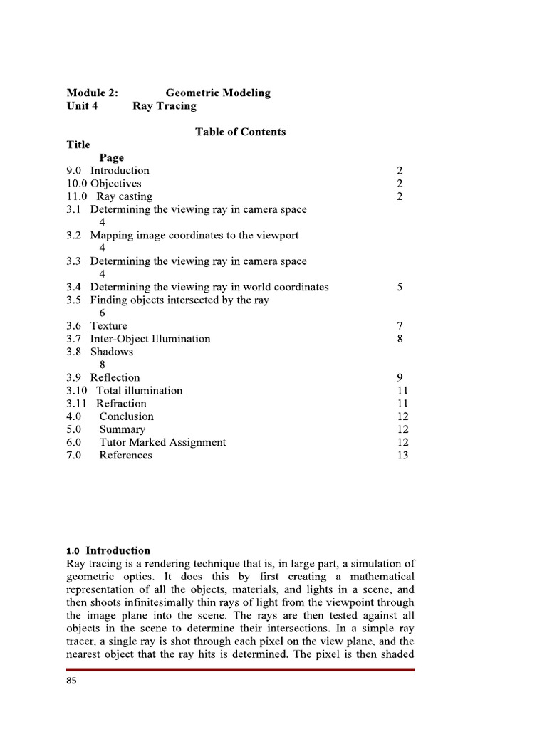 Ray Tracing | PDF