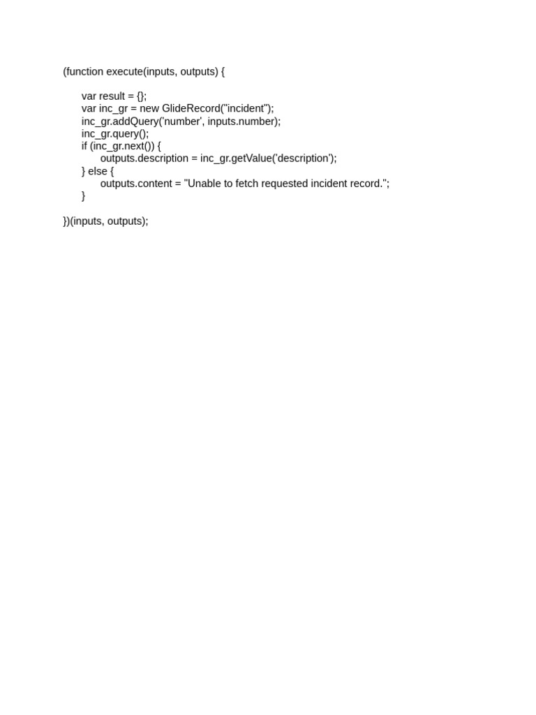 2499ΓÇöGet Incident Description Flow Action Script | PDF