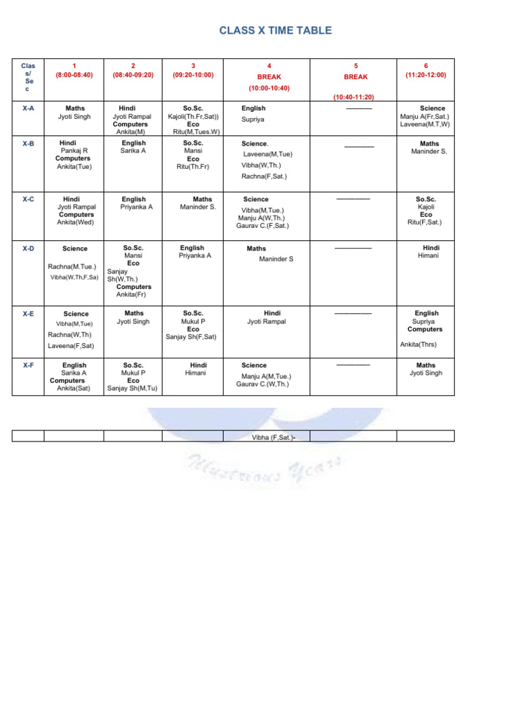 26-27 Class 10 Extra Class TT-1 | PDF