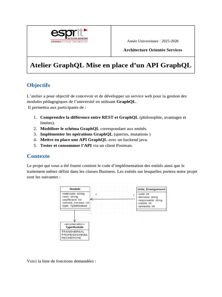Mise en Place D'un API GraphQL | PDF