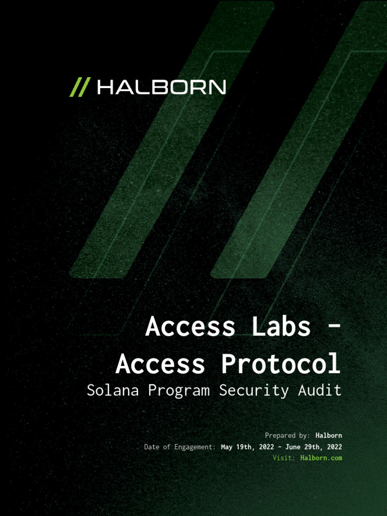 Access Protocol Solana Program Security Audit | PDF