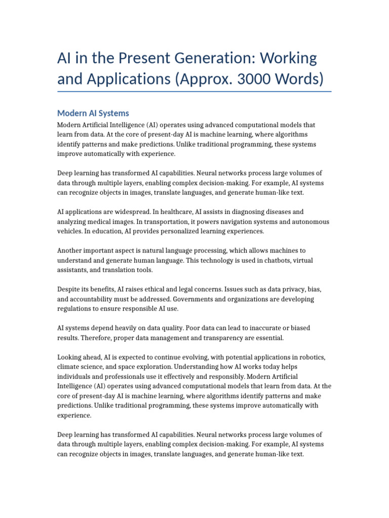 AI Present Long | PDF