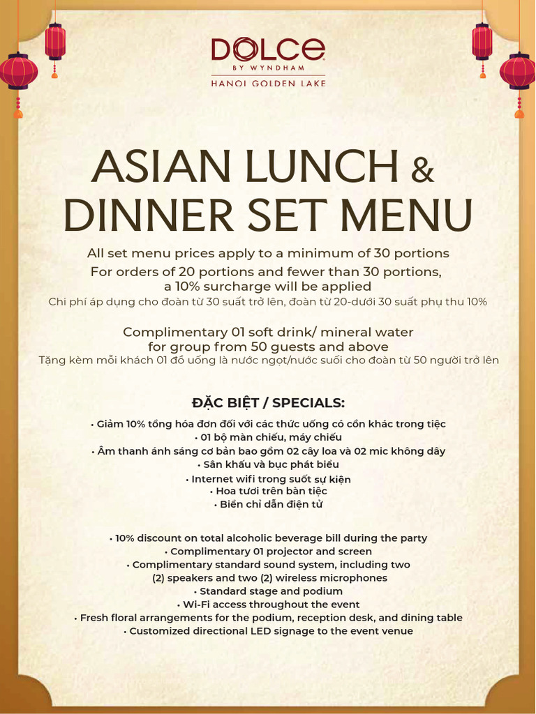 1.asian Set Menu Từ 700,000++ | PDF