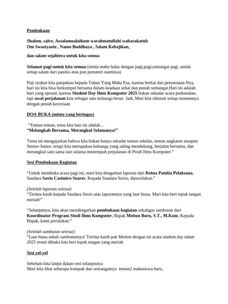 Script MC | PDF
