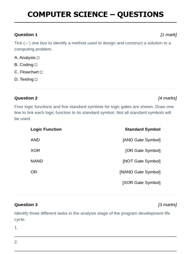 Computer Science Assessment On Arrays and Pseudocode | PDF