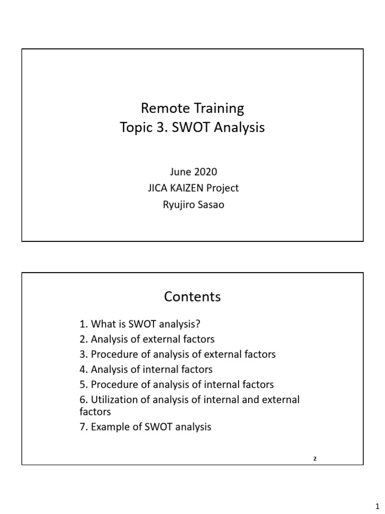 3-3. SWOT Analysis | PDF