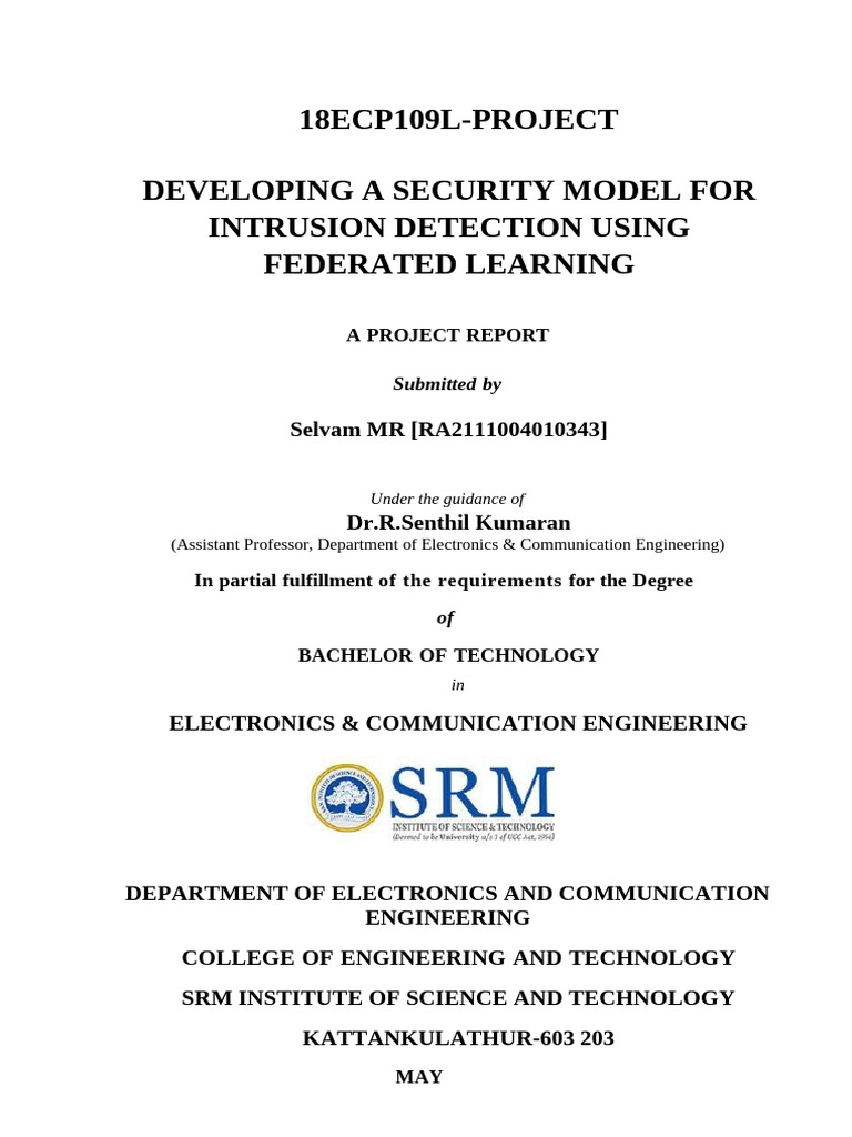 Selvam Final Report Word | PDF