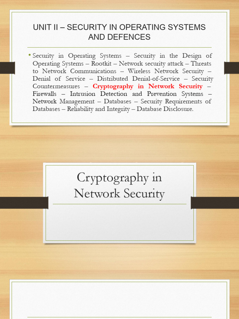 Cryptography in Network Security | PDF
