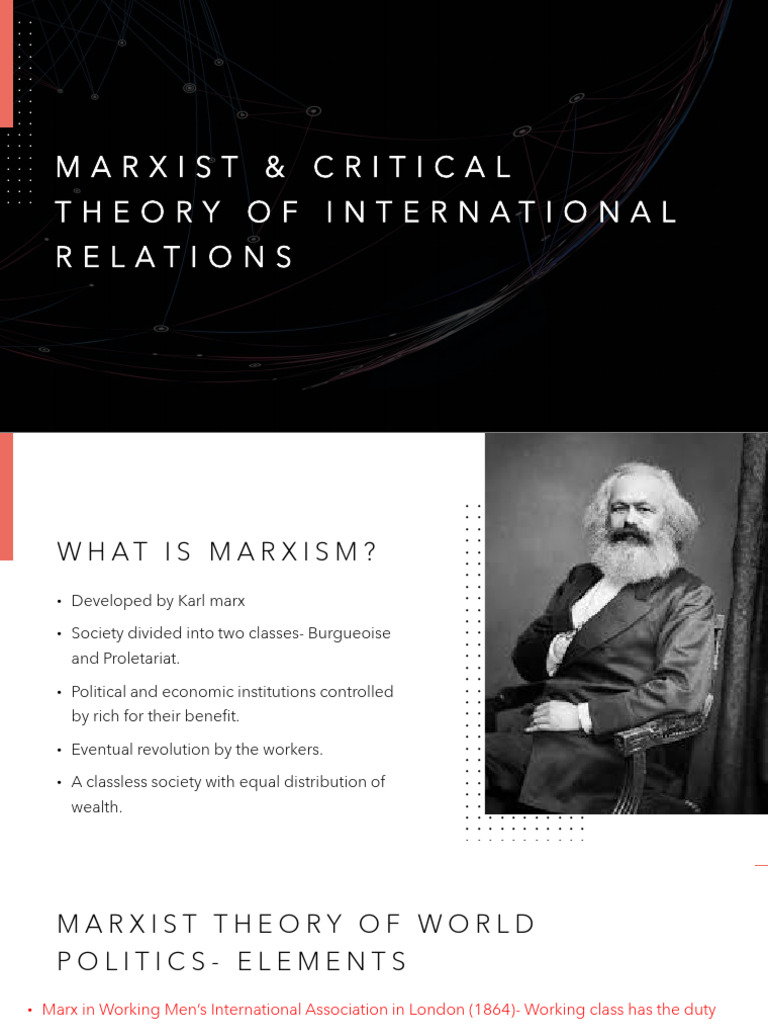 Marxist and Critical Theory of IR | PDF