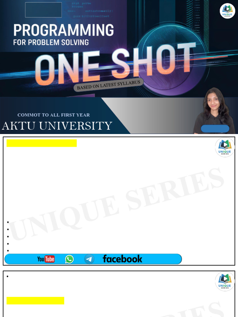PPS ONE Shot Unit 3 PDF | PDF