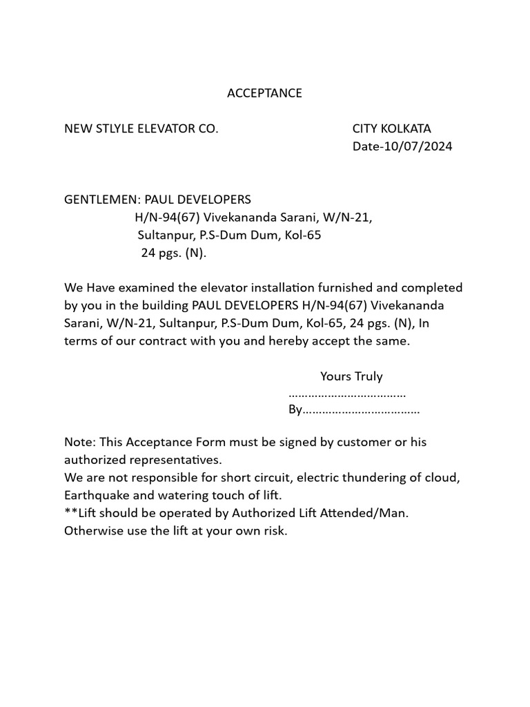 Acceptance 99999 | PDF