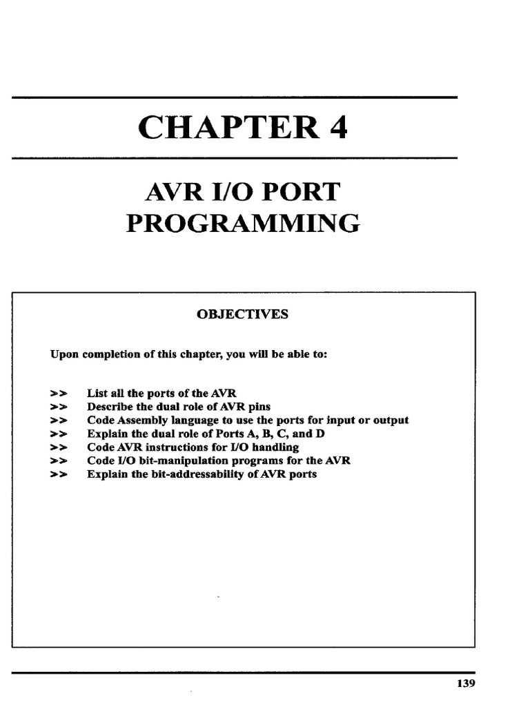 AVR Microcontroller and Embedded Systems - ch-4 | PDF