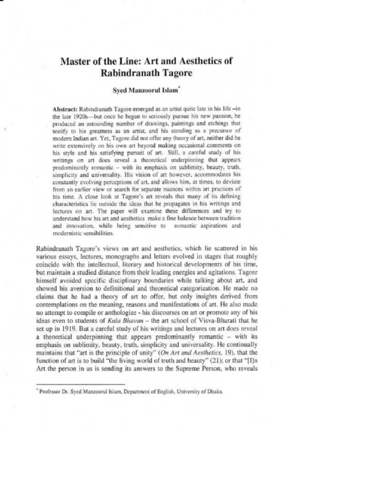 Master of The Line Art and Aesthetics of Rabindran | PDF