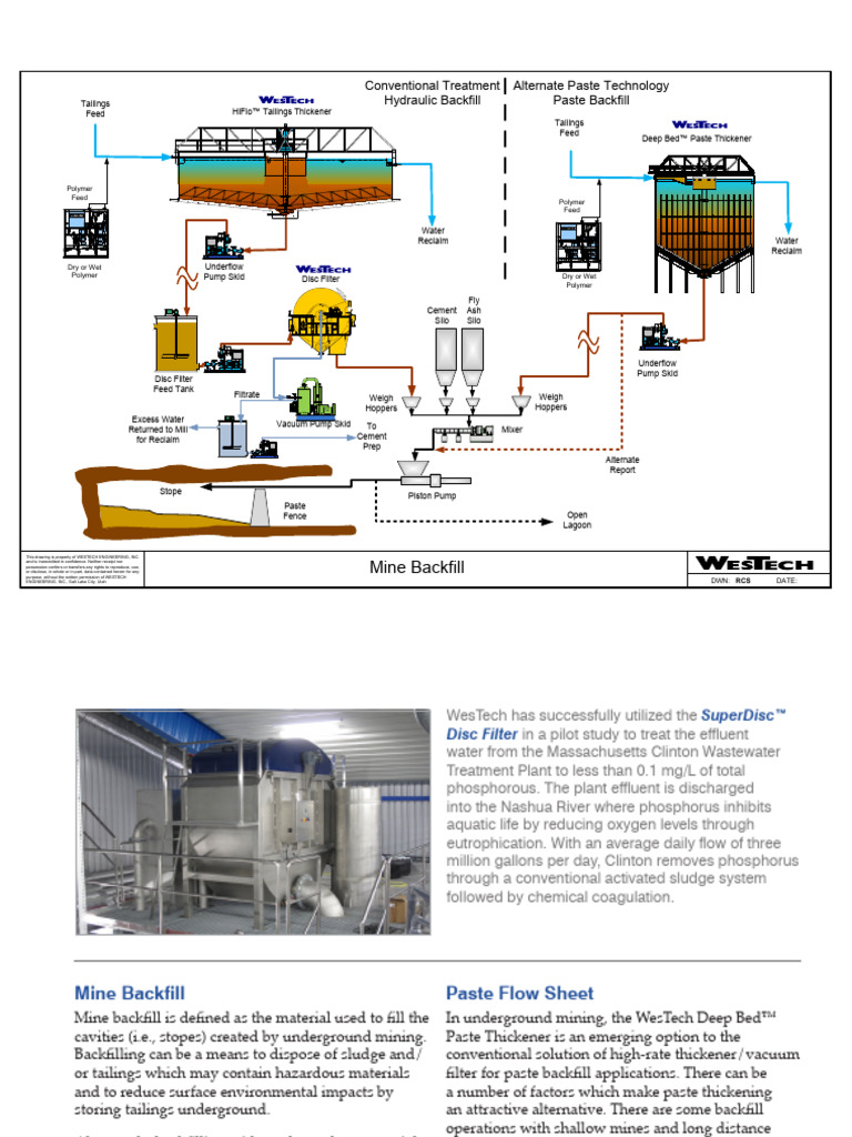 Flowsheet Mine Backfill | PDF