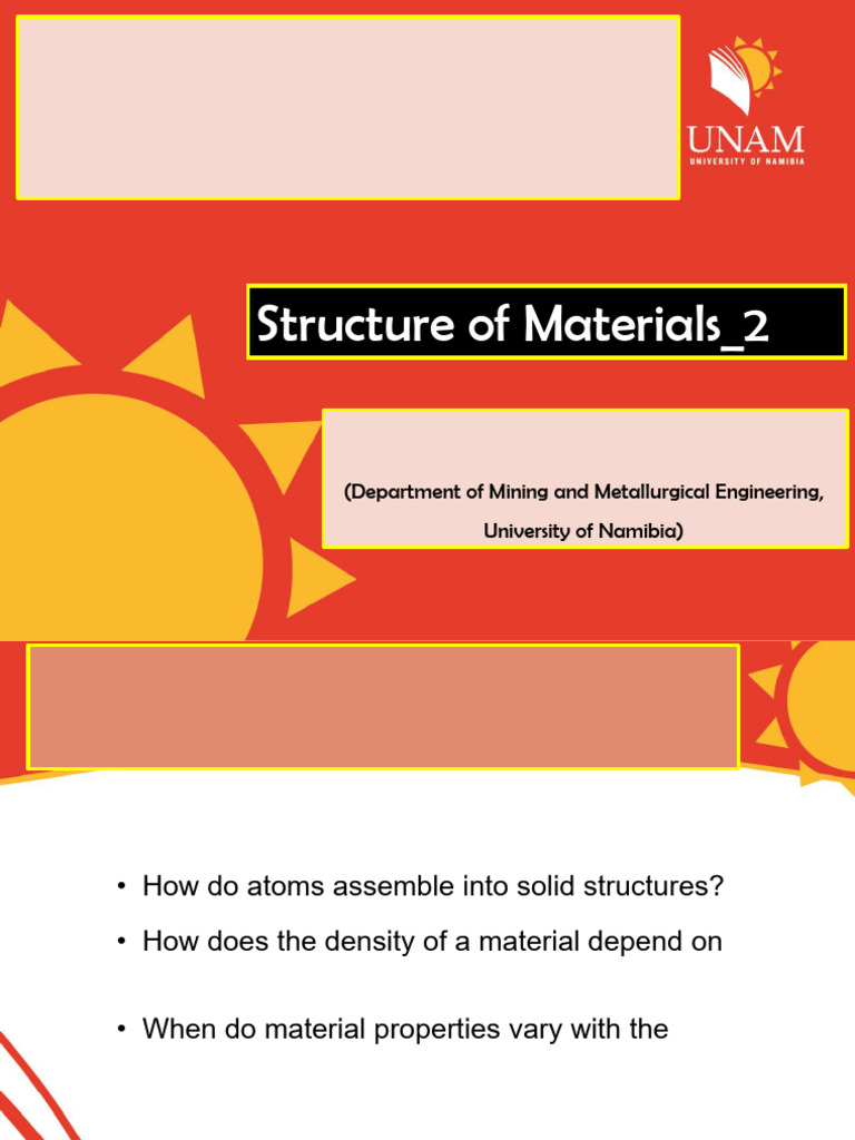 Lecture 03 - Structure of Materials - 02E - 2021 | PDF