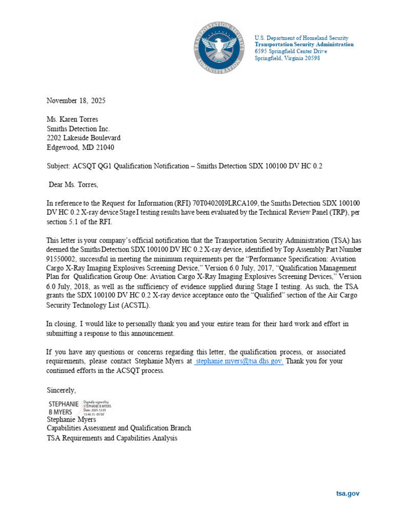 Smiths 100100 HC - 0.2qualification Letter 11.18.2025 (002) - Updated ...