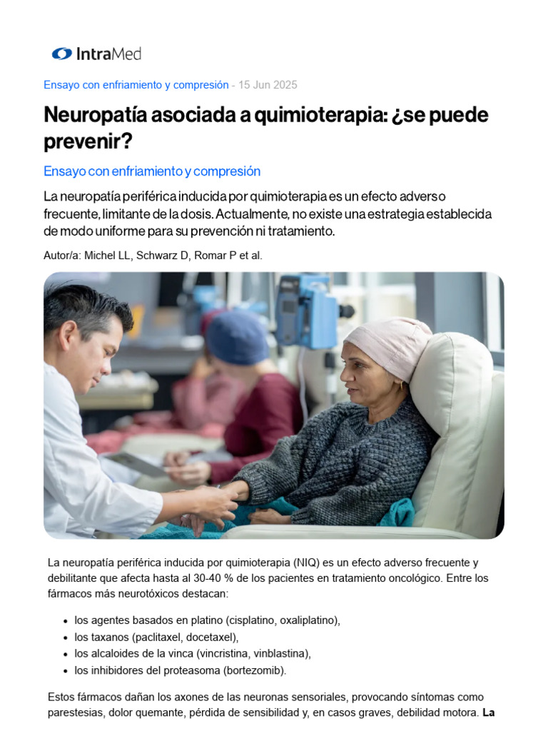 Intramed - Neuropatía Asociada A Quimioterapia - ¿Se Puede Prevenir | PDF